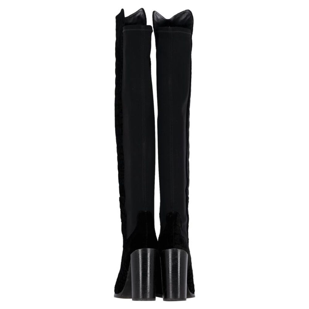Stuart Weitzman Crocodile-Embossed Knee-High Heel… - image 7